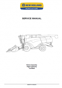 repair manual New Holland Extra-High Capacity Verified Service Manual PDF
