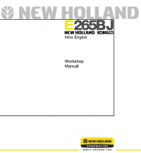 repair manual New Holland E265BJ Crawler Excavator + Hino engine Workshop Manual PDF