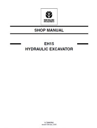 repair manual New Holland EH 15 Hydraulic Excavator Shop Manual PDF