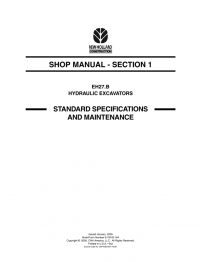 repair manual New Holland EH27.B Hydraulic Excavator Shop Manual PDF