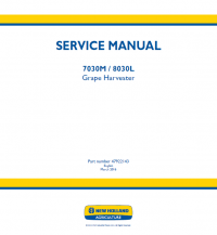 repair manual New Holland 7030M/8030L Grape Harvester PDF Service Manual