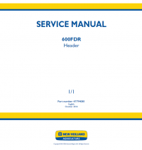repair manual New Holland 600FDR Header Service Manual PDF