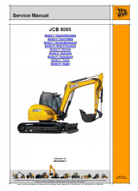 repair manual JCB Mini Excavator 8085 Service Manual PDF