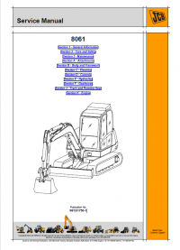 repair manual JCB Mini Excavator 8061 Service Manual PDF