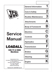 repair manual JCB Loadall 528-70 & 528S Machines Service Manual PDF