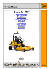 repair manual JCB Ground Care FM30 Service Manual PDF
