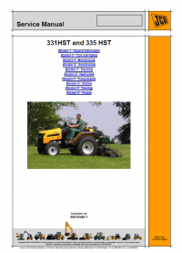 repair manual JCB Groundcare Tractors 331HST, 335HST Service Manual PDF