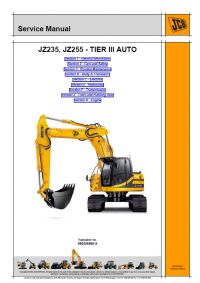 repair manual JCB Excavators JZ235, JZ255 Tier III Auto Service Manual PDF