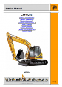 repair manual JCB Excavator JZ140 ZTS Service Manual PDF