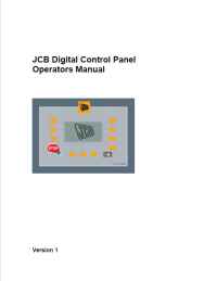 repair manual JCB Digital Control Panel Operators Manual PDF