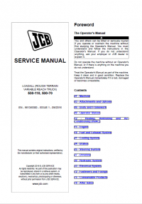 repair manual JCB Loadalls 530-70, 530-110 Service Manual PDF