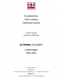 spare parts catalog Terex Excavator SKB 2000 Parts Catalog PDF