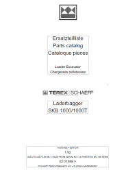 spare parts catalog Terex Loader Excavator SKB 1000/1000T Set of Parts Catalog