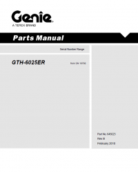 spare parts catalog Terex Genie GTH-6025ER Telehandler Parts Manual PDF