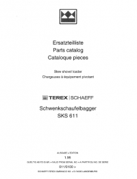spare parts catalog Terex Slew Shovel Loader SKS 611 Parts Catalog PDF