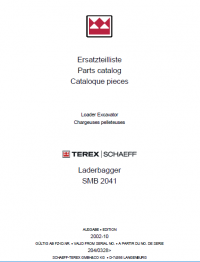 spare parts catalog Terex SMB 2041 Loader Excavator Parts Catalog PDF