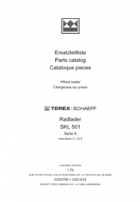spare parts catalog Terex SKL 501 series A Wheel Loader Parts Catalog PDF