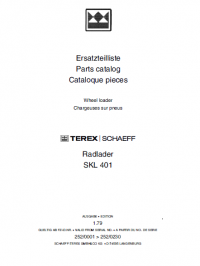 spare parts catalog TEREX SKL 401 Wheel Loader PDF Parts Catalog