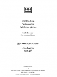spare parts catalog Terex SKB 800 A and B Series Excavator Set of Parts Catalog PDF