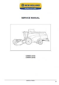 repair manual New Holland Combine Harvester CX5000 CX6000 series PDF Service Manual