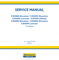 repair manual New Holland Combine CX5080/CX5090/CX6080/CX6090 PDF Manual