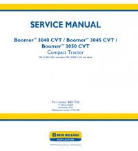 repair manual New Holland Tractor Boomer 3040 3045 3050 CVT Service Manuals PDF