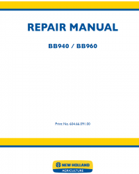 repair manual New Holland Big Balers BB940/BB960 Repair Manual PDF