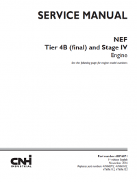 repair manual New Holland (CNH) NEF Engine Set of Service Manuals PDF