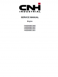 repair manual New Holland Engine NEF Tier 2 and Stage II Service Manual PDF