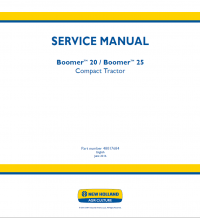 repair manual New Holland Compact Tractor Boomer 20/25 Service Manual PDF