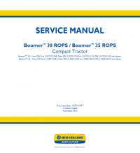 repair manual New Holland Compact Tractor Boomer 30/35 ROPS PDF Service Manual