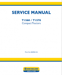 repair manual New Holland Compact Tractors T1560/T1570 Service Manual PDF