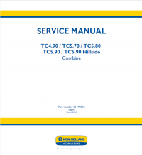 repair manual New Holland Combine TC4.90 / TC5.70 / TC5.80 / TC5.90 Hillside Manual PDF