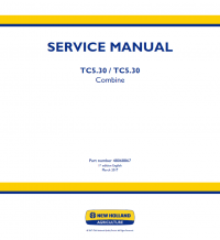 repair manual New Holland Combine TC5.30 Service Manual PDF