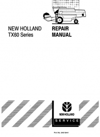 repair manual New Holland Combine TX60 Series PDF Repair Manual