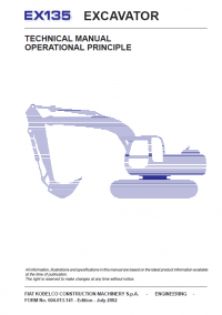 repair manual Fiat Kobelco EX135 Excavator PDF Technical Manual