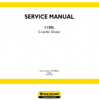 repair manual New Holland Crawler Dozer 1150L Service Manual PDF
