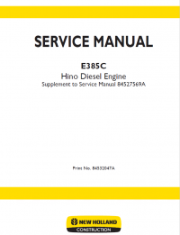 repair manual New Holland Hino Diesel Engine E385C Service Manuals PDF