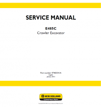 repair manual New Holland E485C Crawler Excavator PDF Service Manual