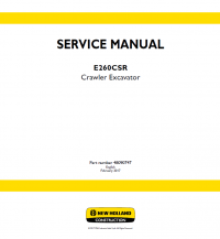 repair manual New Holland E260CSR Crawler Excavator Service Manual PDF
