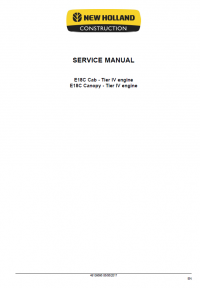 repair manual New Holland Engine E18C Service Manual PDF