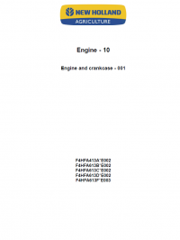 repair manual New Holland Engine F4HFA series Service Manuals PDF