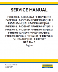 repair manual New Holland Engines F4CE/DE/HE NEF Tier 3 Service Manual PDF