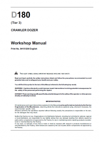 repair manual New Holland D180 Tier 3 Crawler Dozer Workshop Manual PDF