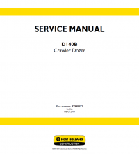 repair manual New Holland D140B Crawler Dozer Service Manual PDF