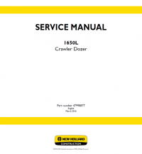 repair manual New Holland 1650L Crawler Dozer Service Manual PDF