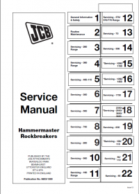 repair manual JCB Hammermaster Rockbreakers HM Series Service Manual PDF