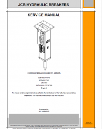 repair manual JCB Hydraulic Breakers HM012T - HM380T Service Manual PDF