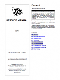 repair manual JCB HS750 Transmission Service Manual PDF