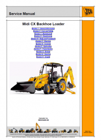 repair manual JCB Midi CX Backhoe Loader Service Manual PDF